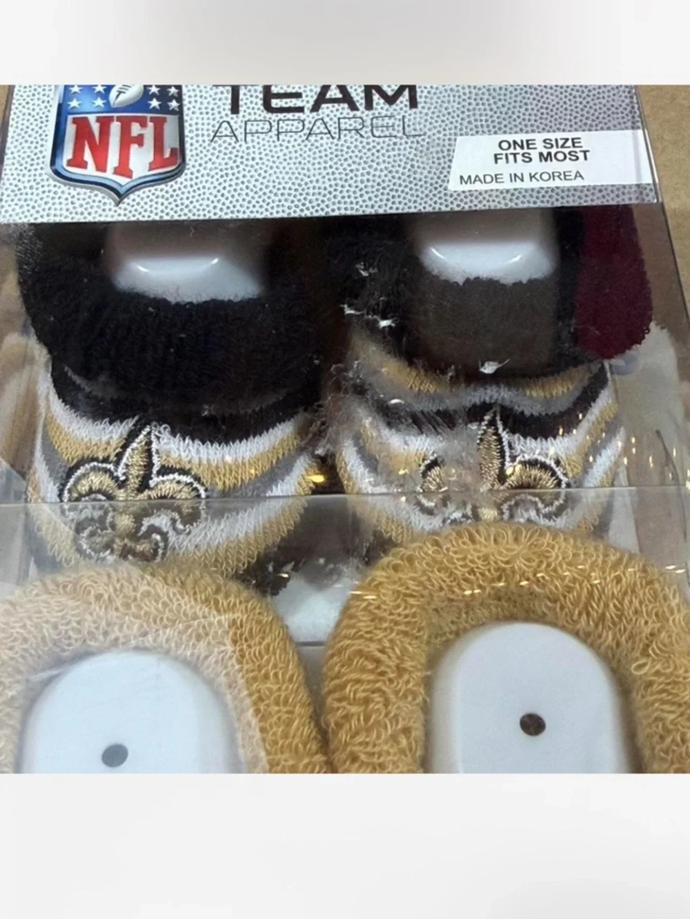 NWT NFL New Orleans Saints Baby Bootie Socks FBF Originals OSFM